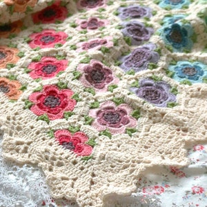 Painted Anemones Blanket PDF Crochet Pattern