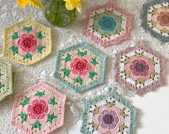 Painted Anemone Potholder PDF Crochet Pattern