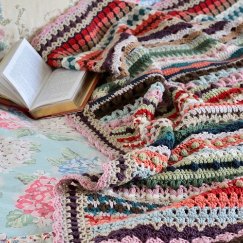 Crochet Pattern Rose Field Baby Blanket PDF Instant Download Etsy