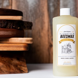 8 oz. Lemon Oil Beeswax Furniture Polish // Amish Wood Furniture Oil Finish