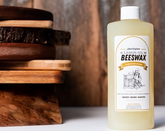 Lemon Oil Beeswax Furniture Polish: Amish Wood Finish (8 oz)