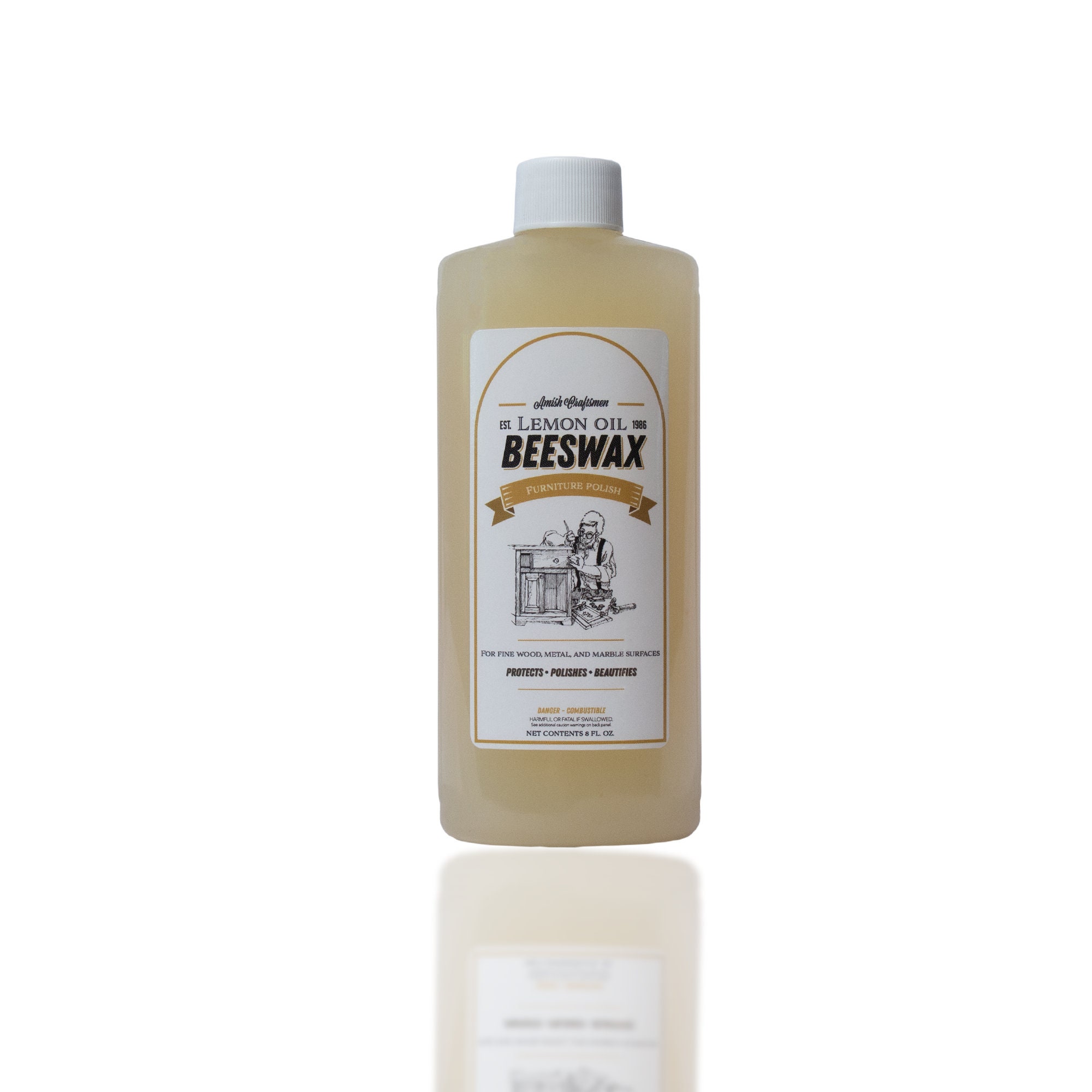 8 Oz. Lemon Oil Beeswax Furniture Polish // Amish Wood Furniture Oil