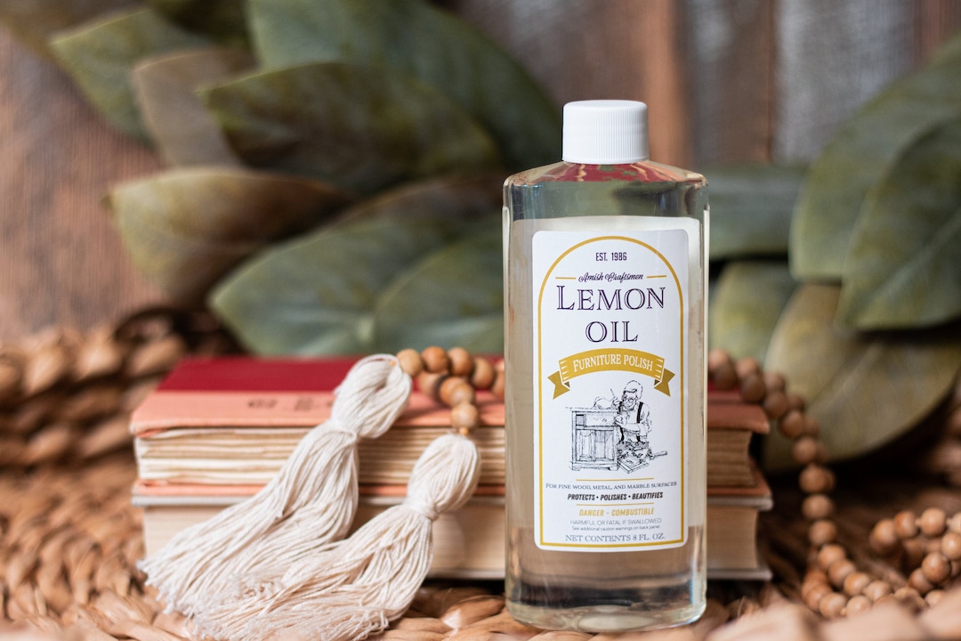 8 Oz. Lemon Oil Wood Furniture Polish // Adds Luster and Shine to