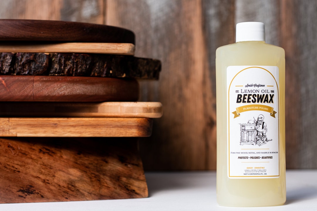 8 Oz. Lemon Oil Beeswax Furniture Polish // Amish Wood Furniture Oil