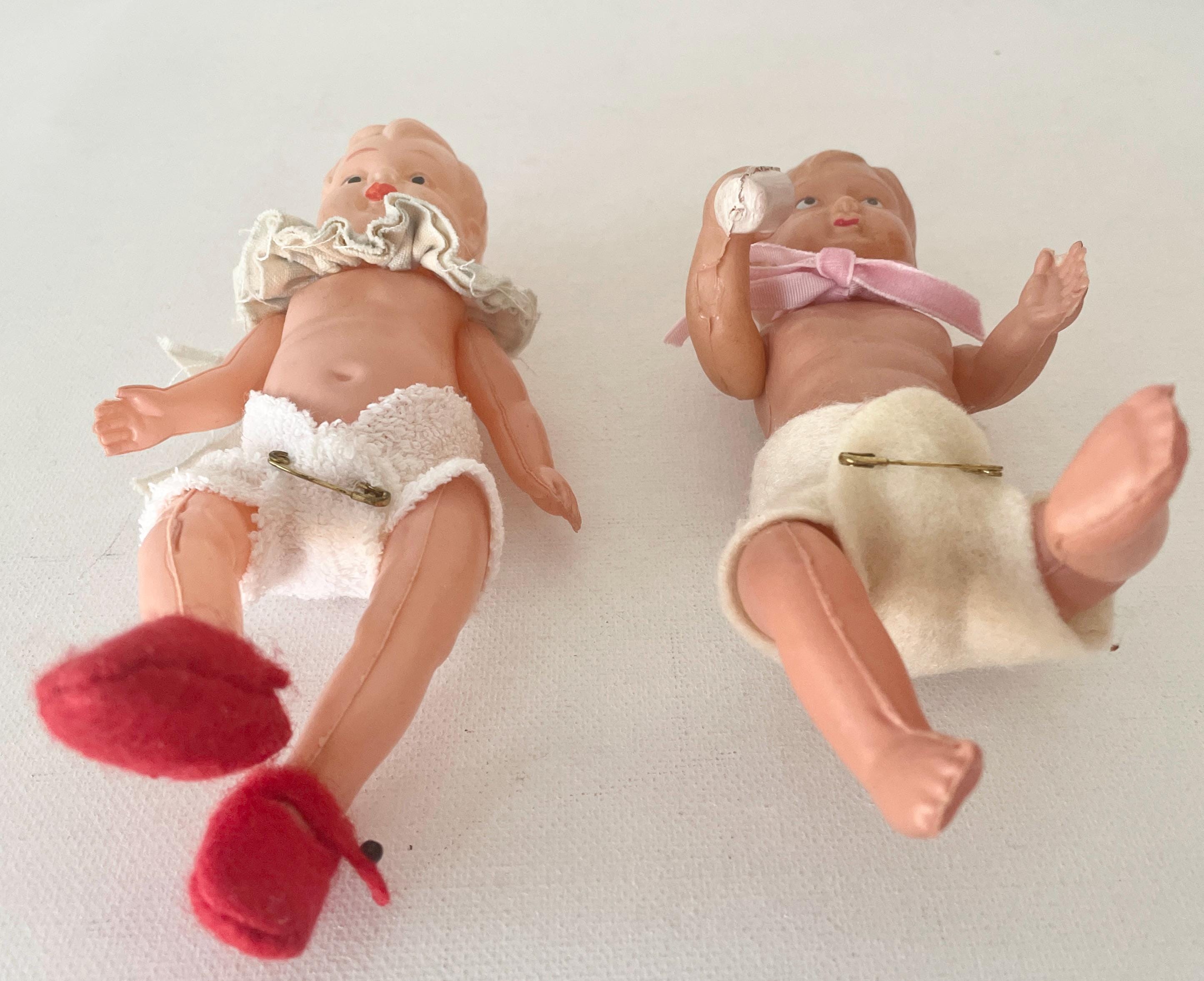1940年代日本製、ヴィンテージのセルロイド製赤ちゃん人形2体 - Etsy 日本