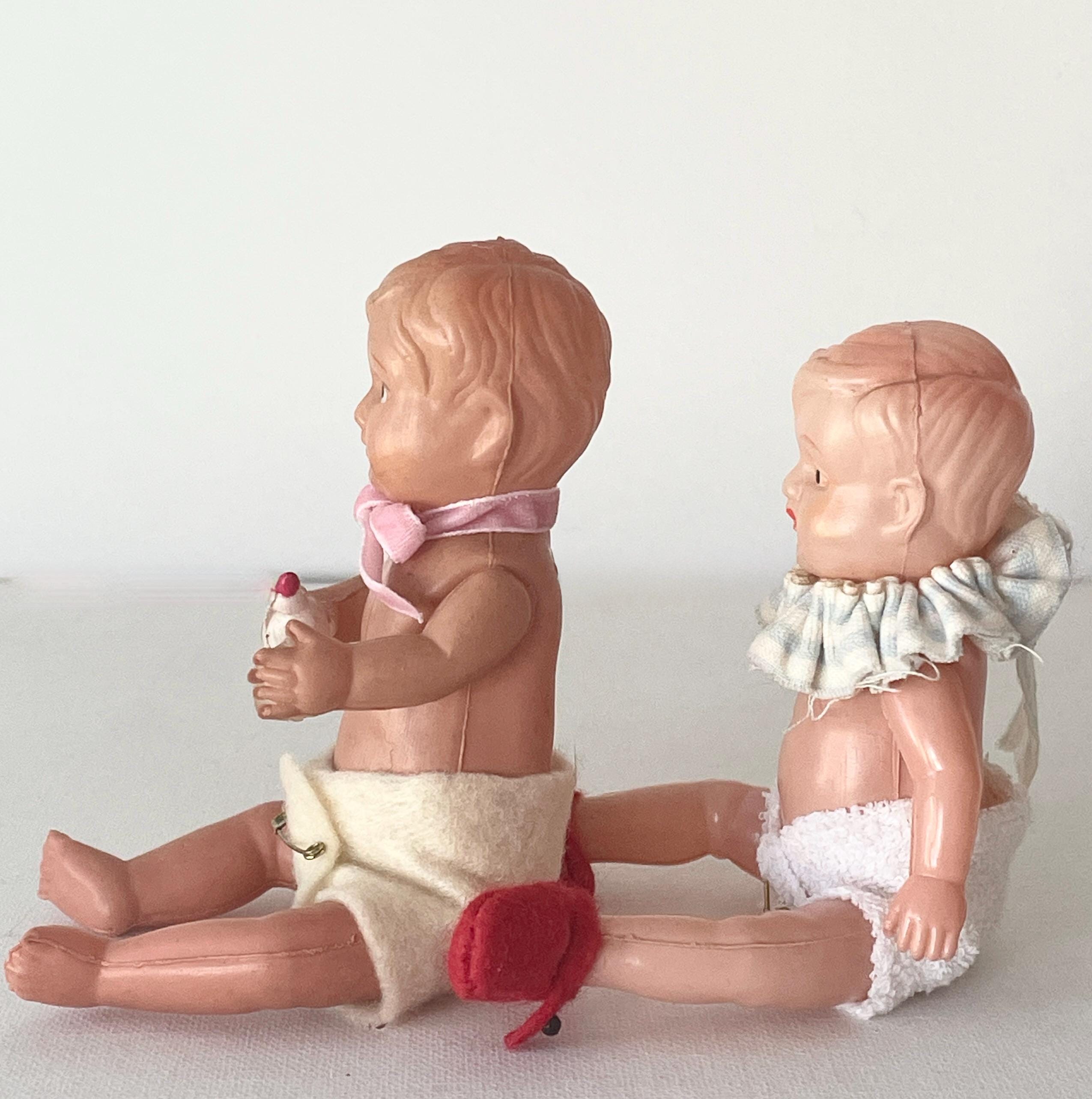 1940年代日本製、ヴィンテージのセルロイド製赤ちゃん人形2体 - Etsy 日本