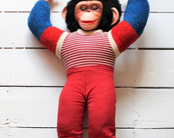 Vintage Chad Valley Jacko Rubber Faced Chimp, Monkey 1960 - Etsy