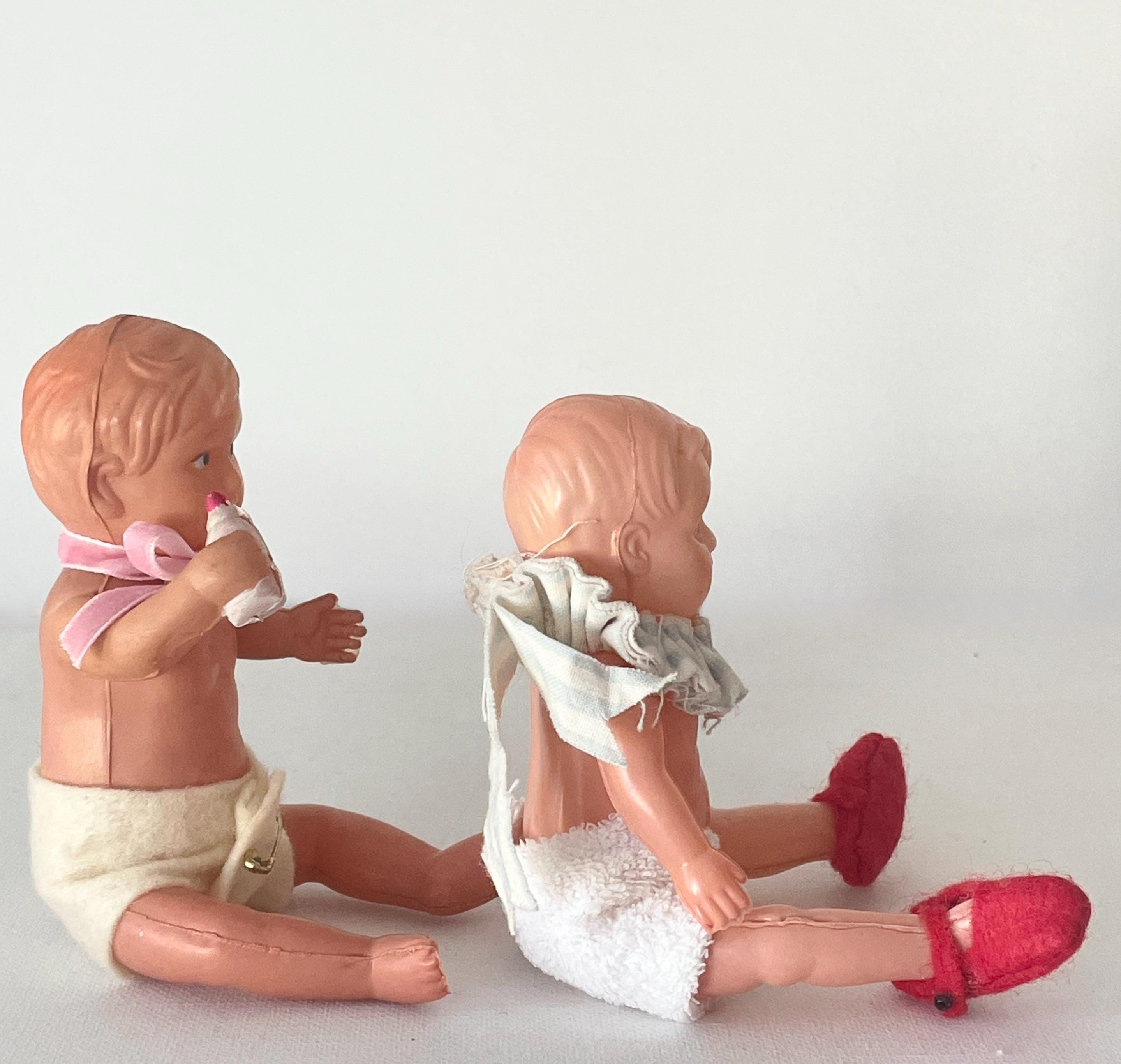 1940年代日本製、ヴィンテージのセルロイド製赤ちゃん人形2体 - Etsy 日本