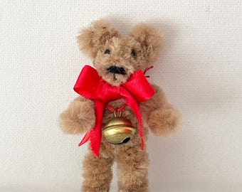 Miniature handmade teddy bear fully posable 8cm