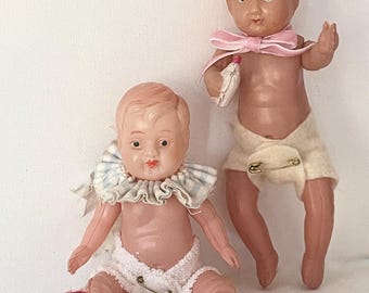 1940年代日本製、ヴィンテージのセルロイド製赤ちゃん人形2体 - Etsy 日本