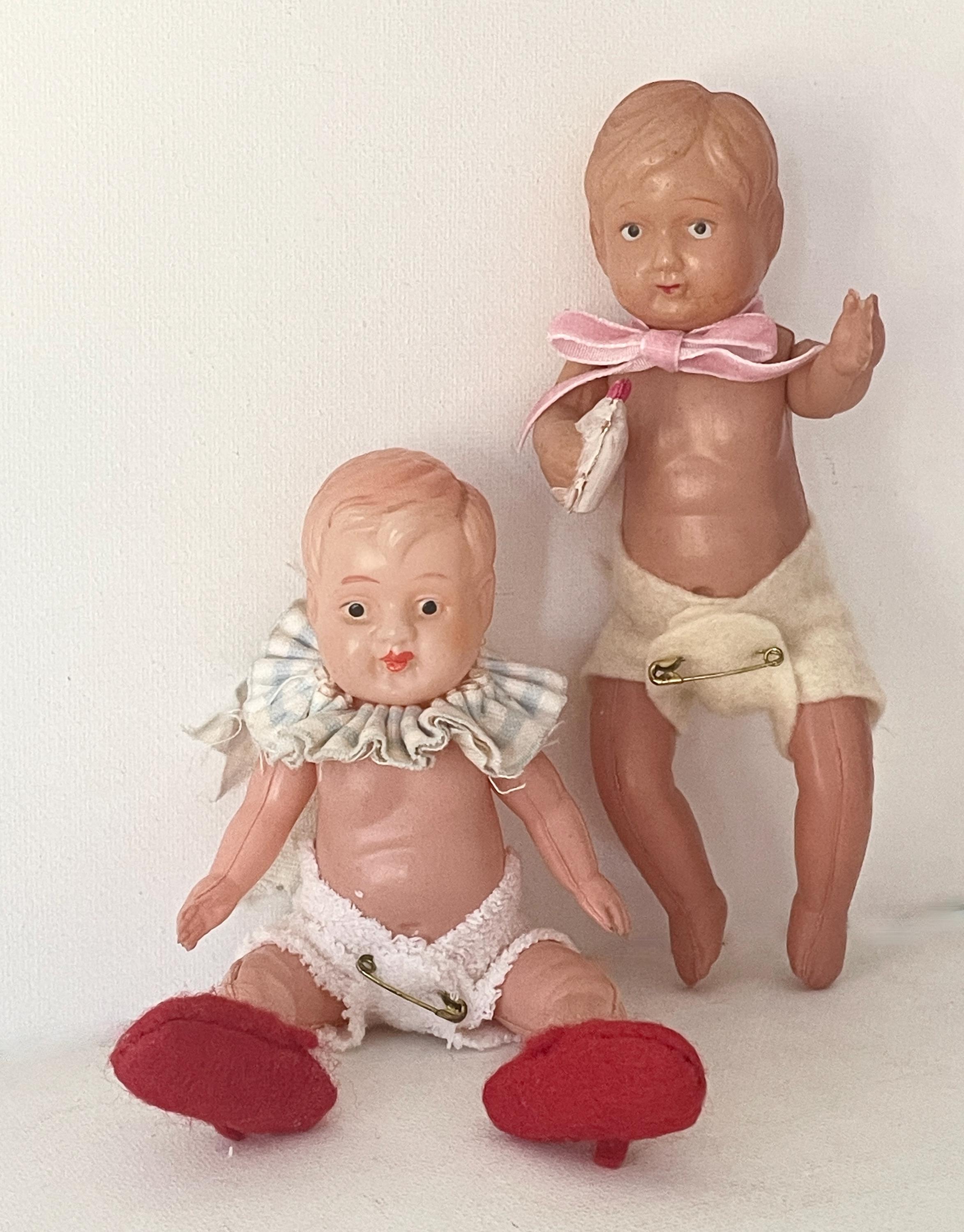 1940年代日本製、ヴィンテージのセルロイド製赤ちゃん人形2体 - Etsy 日本