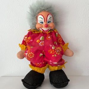 Vintage Rushton style rubber faced clown Erbeo Germany 1960s