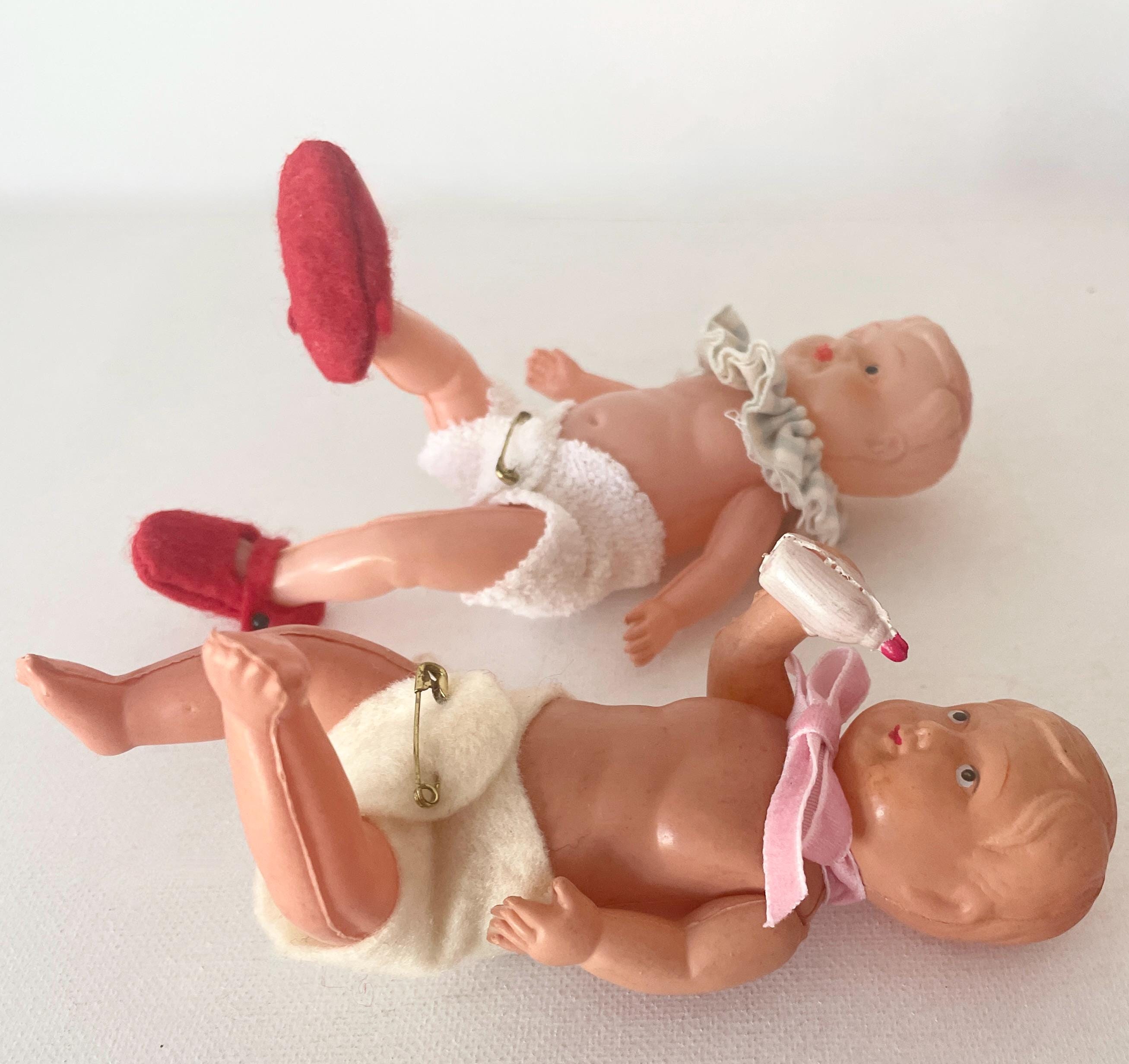 1940年代日本製、ヴィンテージのセルロイド製赤ちゃん人形2体 - Etsy 日本