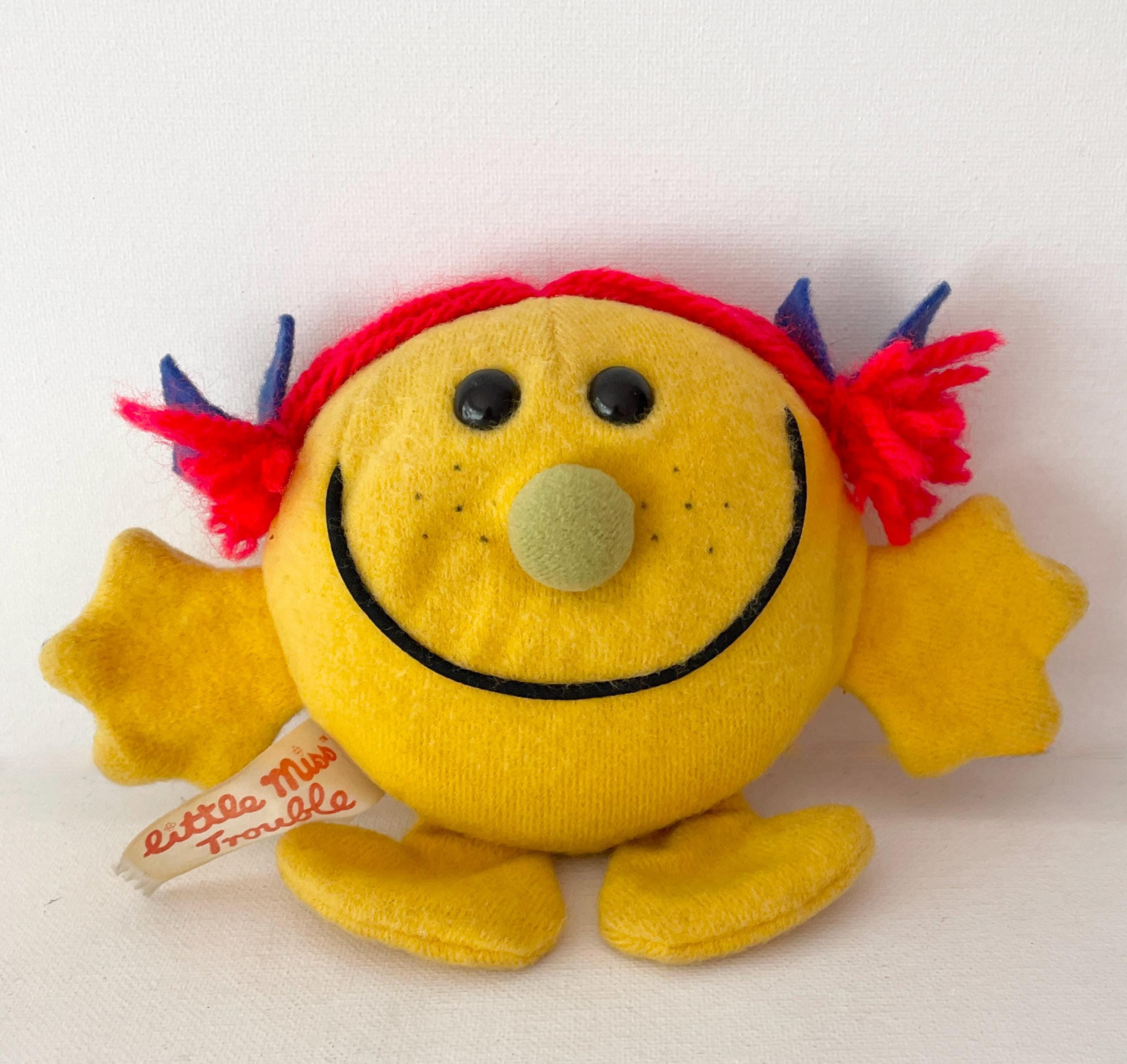 Little Miss Sunshine Backpack Mr. Men 2008 Smiley Face Plush Bag MGK Concert happy-meal-peluches-mr-men-  main image 2