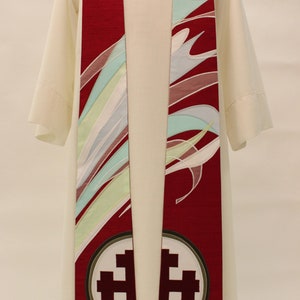 Clergy Stole for Pentecost, Ordination, Baptism, "Ruach - The Breath of God"