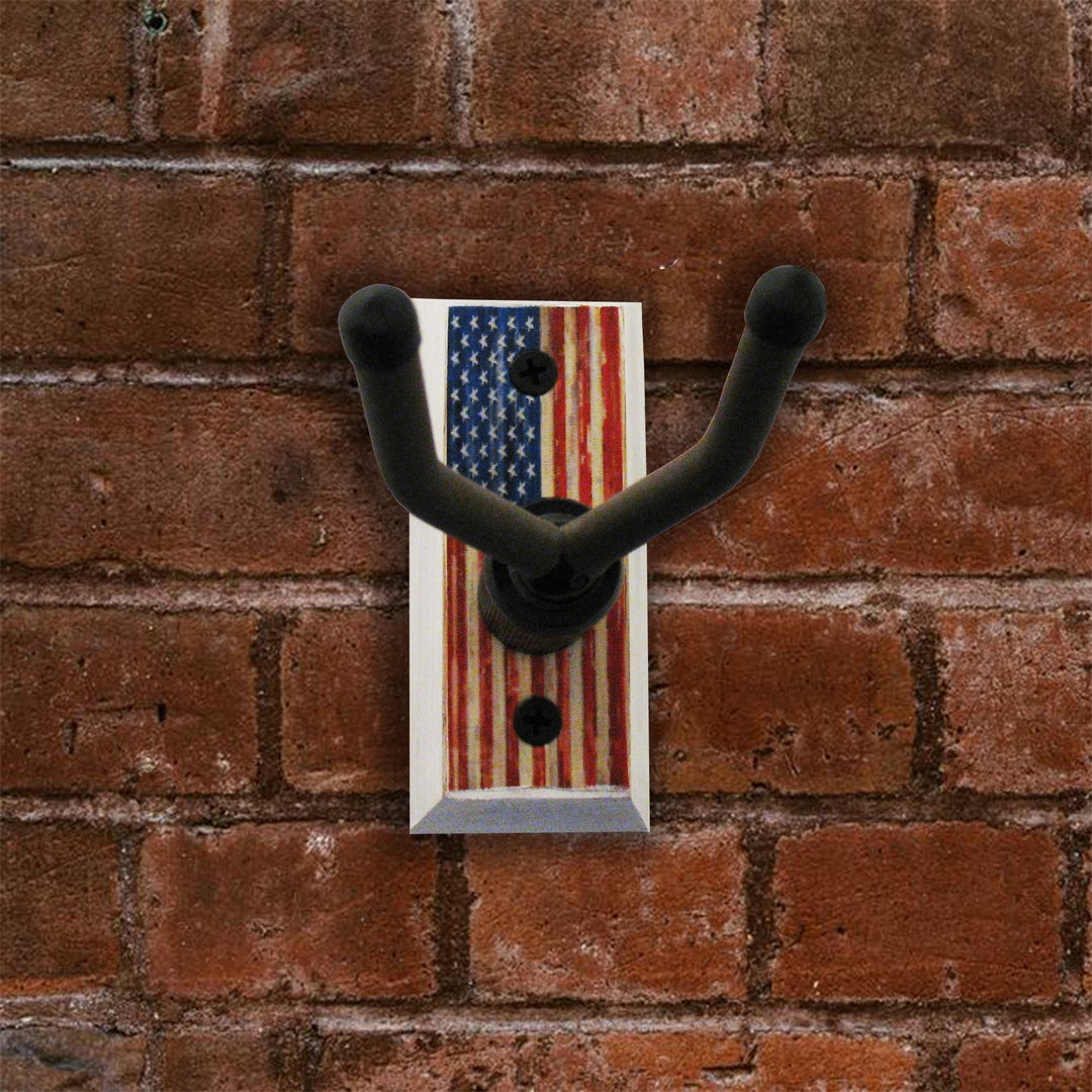 Bandera Americana Mandolin Wall Hanger Distressed Reclaimed Oak Etsy