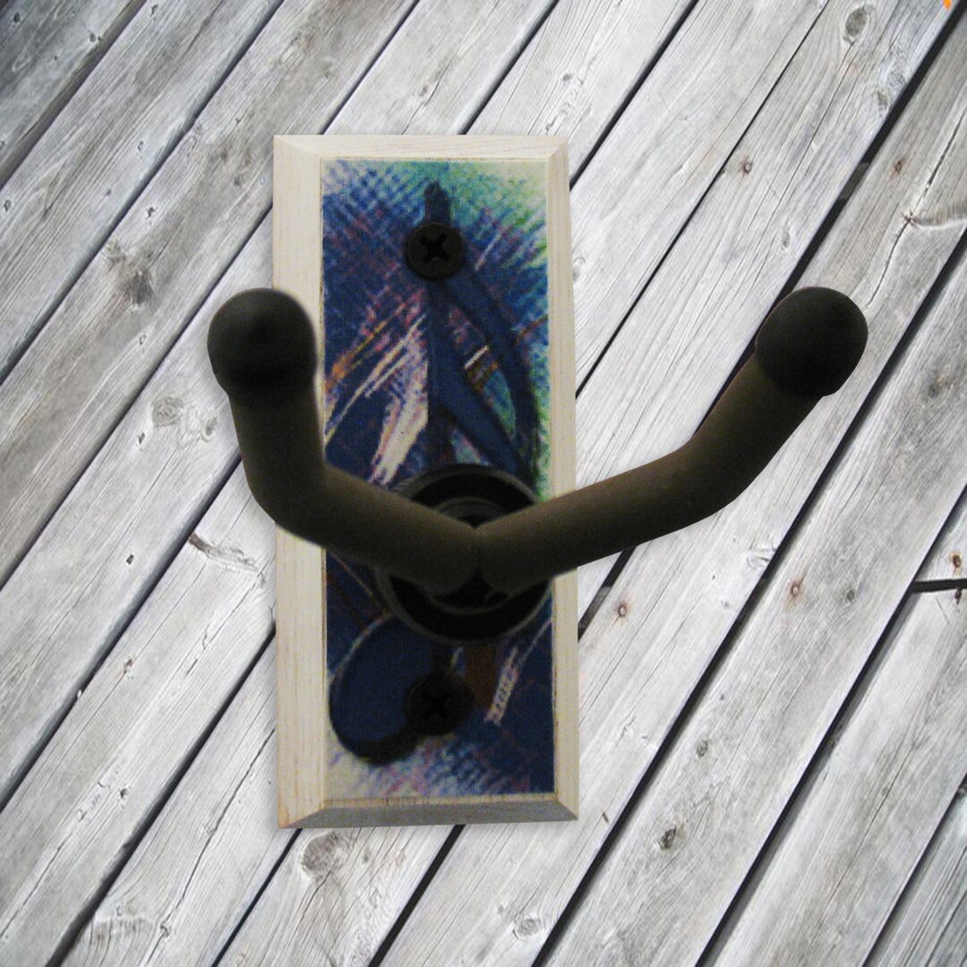 Mandolin Wall Hanger Blue 16th Note Distressed Reclaimed Etsy