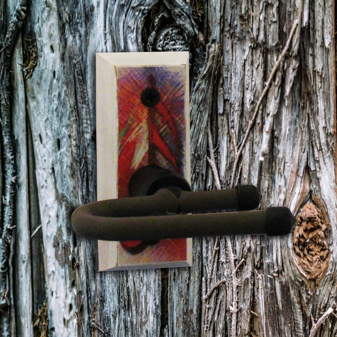 Dulcimer Wall Hanger Red 8th Note Distressed Reclaimed Oak Etsy