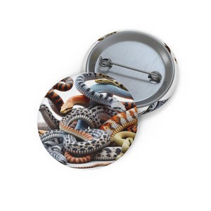 Snake Pin Buttons, Unique Trendy Accessories, Gift for Animal Lovers, Fun Party Favors, Collectible Pins, Fashion Statement