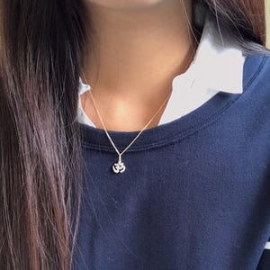 14k gold diamond Om necklace