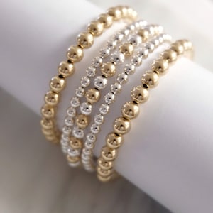 Gold and silver stacking bracelets Clearance