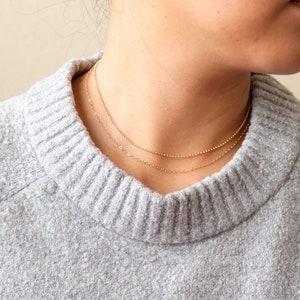 Delicate Gold Link Chain Necklace / Gold Filled Chain Necklace/ Dainty Chain Necklace