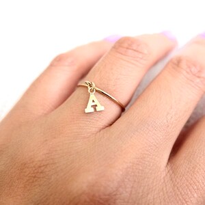 Dainty Initials Stacking Rings • gold filled and sterling silver letter rings