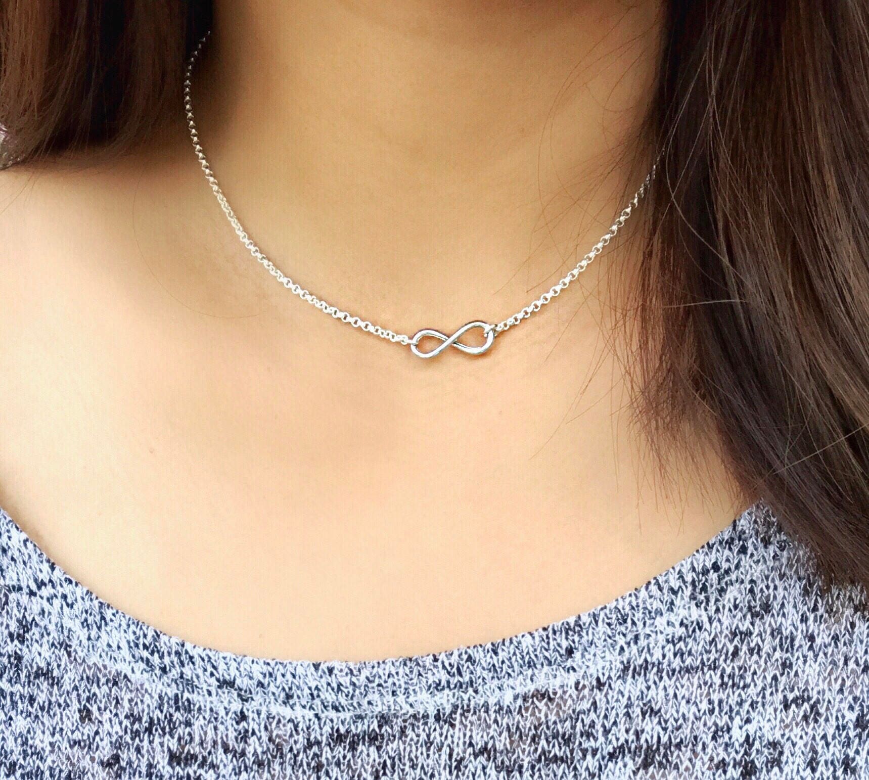 Infinity choker shop necklace