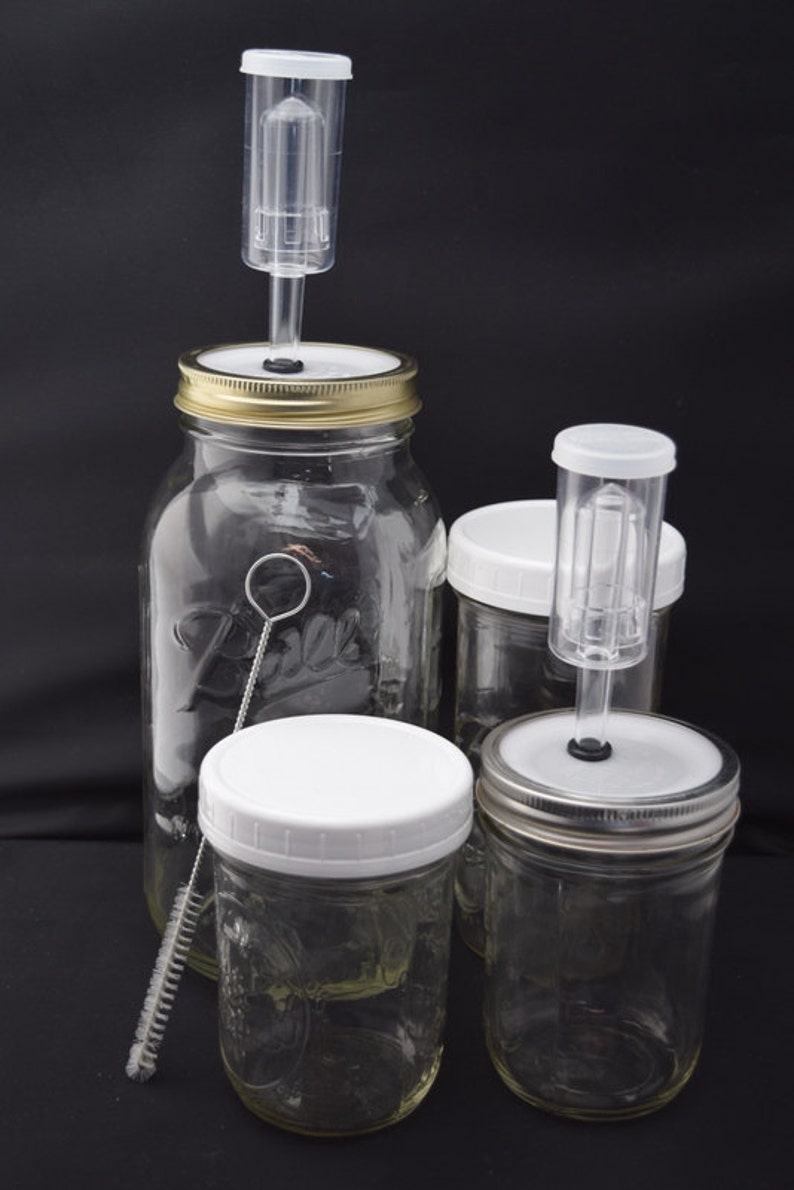 Set of 2 canning jar rings rims bands 2 solid caps Etsy