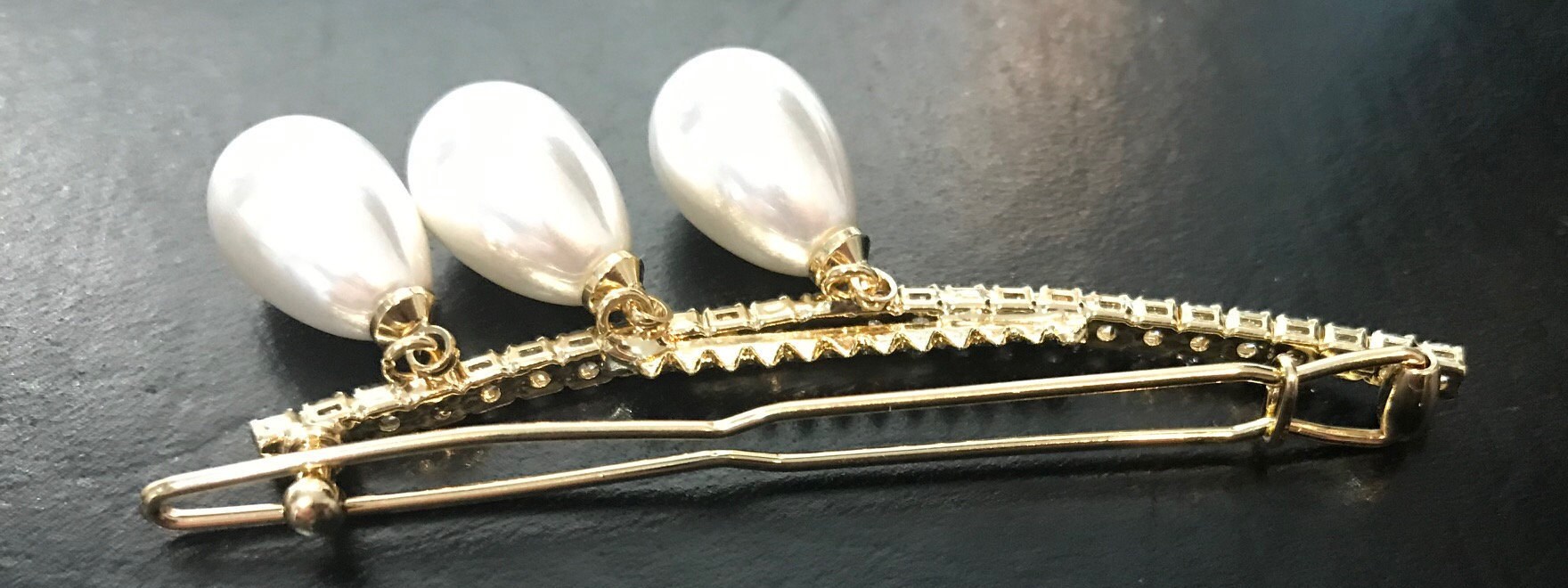 Antique Silver Crystal Swirl & Pearl Bridal Headpiece - La Bella Bridal