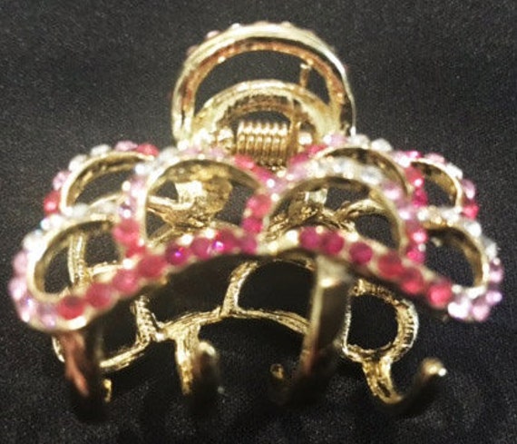 New Pink Rose Crystal With Rhinestones Gold 2  display picture 2