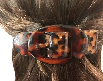 New Tortoiseshell  Buckle  Design 4''  Hair Barrette