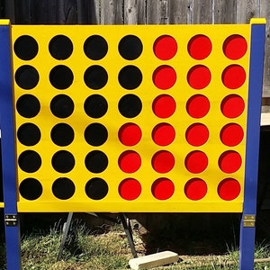 Giant homemade Connect 4 game - Painted