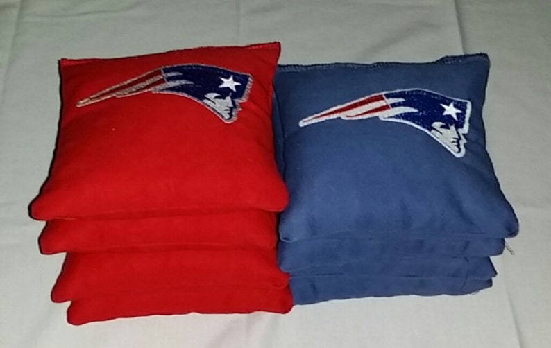 New England Patriots Embroidered cornhole bags..homemade