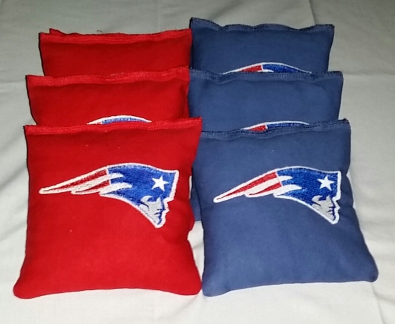 New England Patriots Embroidered cornhole bags..homemade