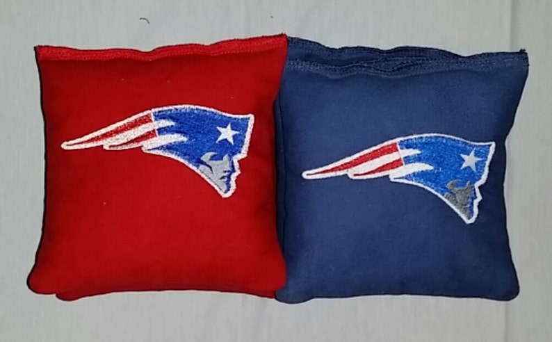New England Patriots Embroidered cornhole bags..homemade