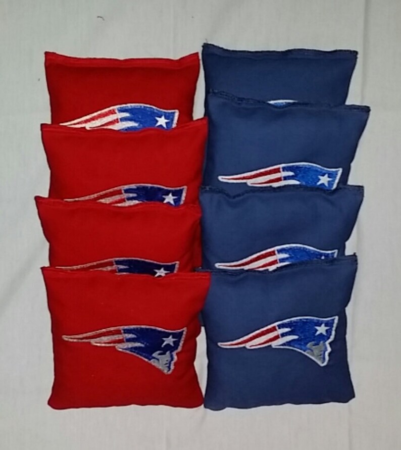 New England Patriots Embroidered cornhole bags..homemade