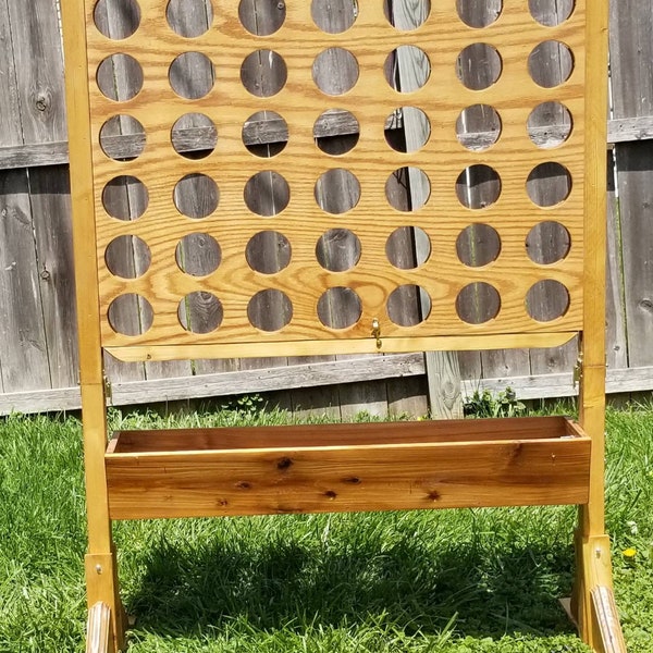 Giant homemade 4 in a row game - Finished with catch trough