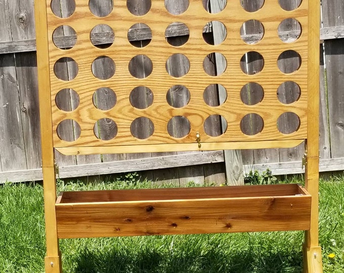 Giant homemade 4 in a row game - Finished with catch trough