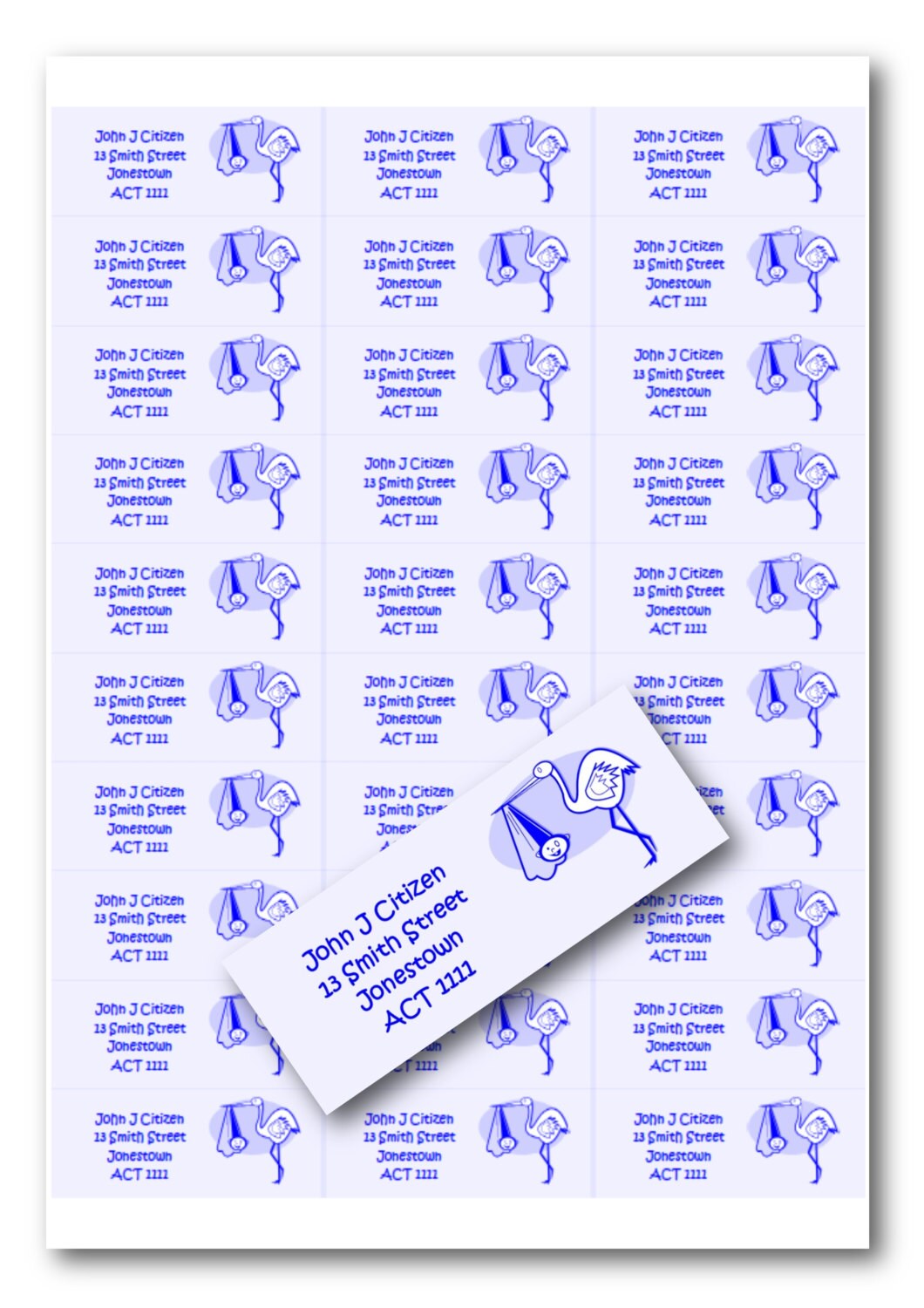 DIY Printable Personalised Return Address Labels Its a Boy All Etsy