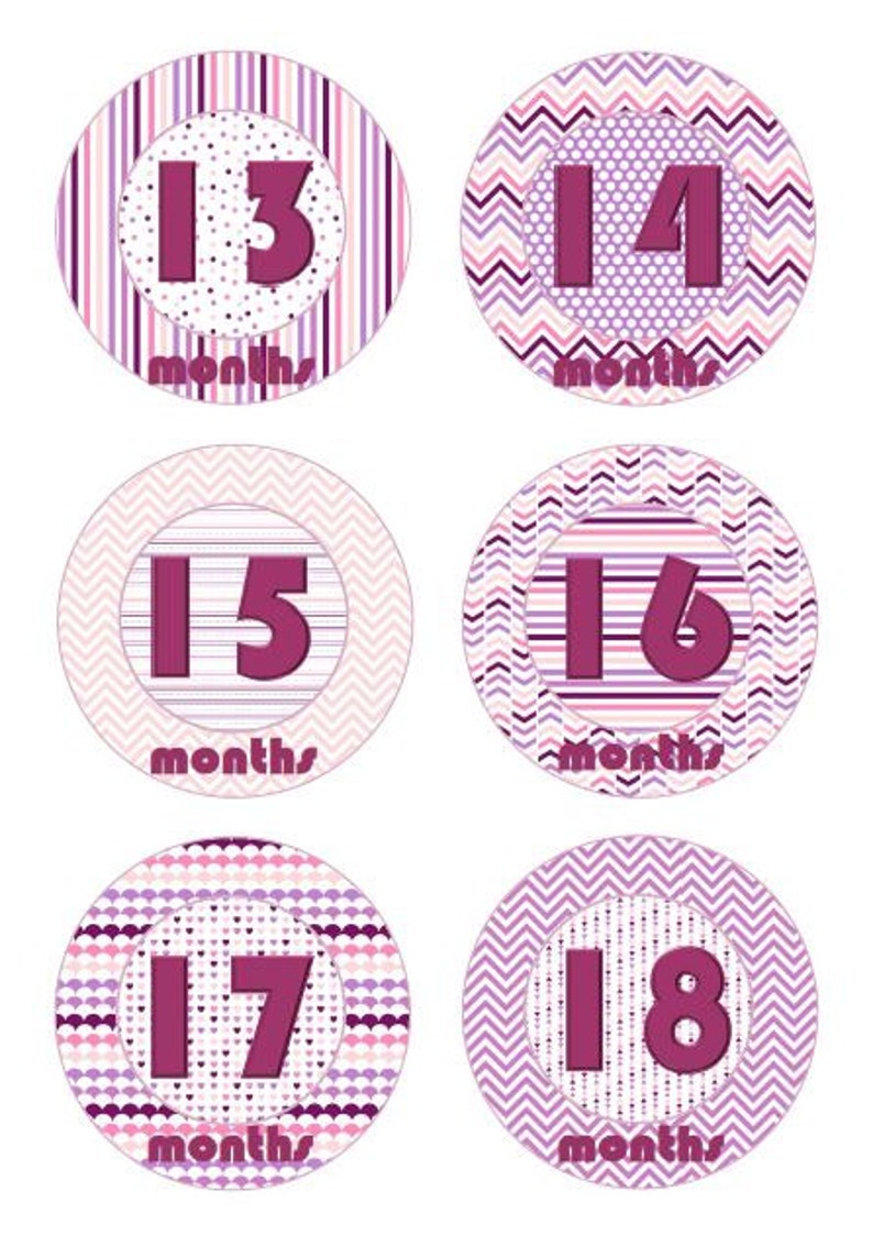 Baby Milestone Photo shoot labels Purple Unisex Baby Gift Set Keepsake Photo Memories Photo Shoot Sticker Set New Mum or Baby Shower Gift