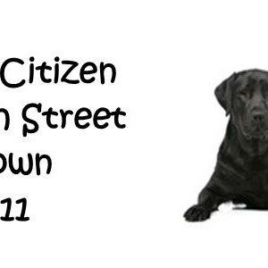 Ontwerp met zwarte labradorhond Aangepaste retouradreslabels met matte of glanzende afwerking gepersonaliseerd