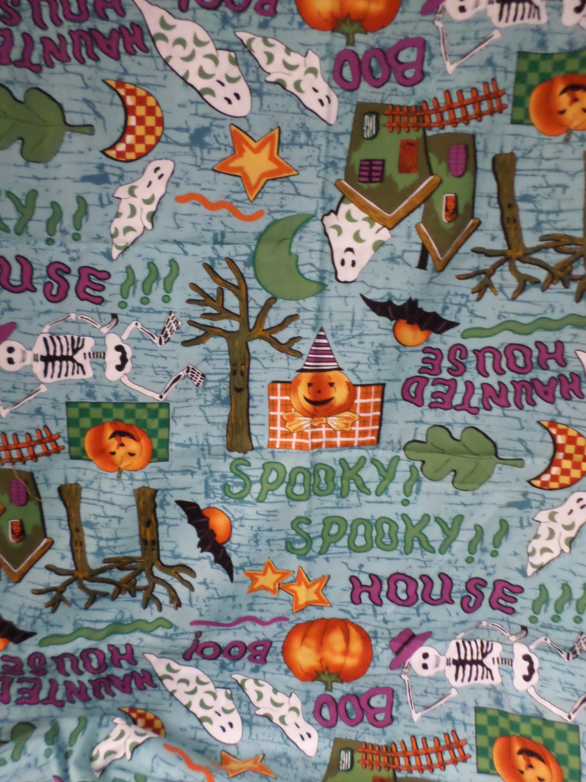 HALLOWEEN Cotton Fabric Haunted House fabric from JoAnn Stores Etsy
