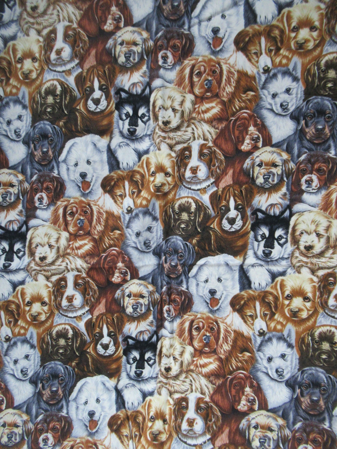 Robert Kaufmann Whiskers and Tails Lots of Different Dogs Etsy
