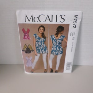 Mc calls sewingmisses pattern to sew  blouses tops fitted pullover  in sizes 14 to 22 and pattern is new and uncut and fun to sew.