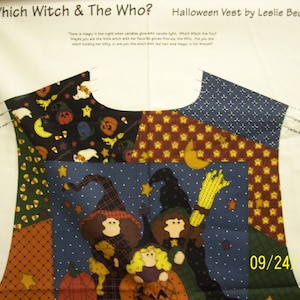 Halloween Vest by Leslie Beck Which Witch & The Who? to sew can be made in sizes S M L you pick cute vest