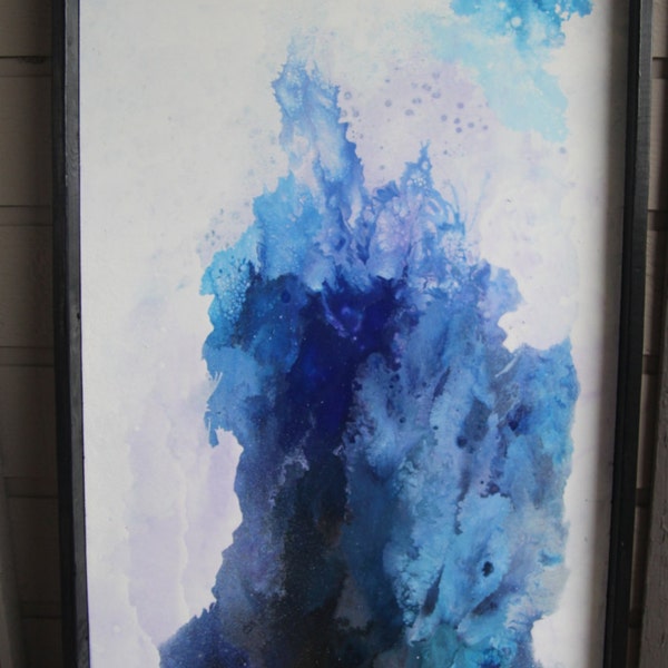 Andromeda - 24x48 - Original abstract fluid acrylic painting by Cory Heiple