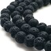 8mm Natural Black Lava Beads 47 Beads 8mm Lava 8mm Black Lava 8mm Black Beads 8mm Volcanic Rock Volcanic