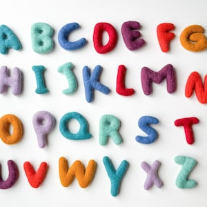 ALPHABET felted letters, ABCs, preschool, Montessori, felt letters, upper case letters