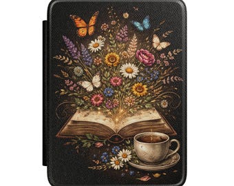 Kindle Case, Flowers, Butterflies